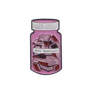 Anti Depressants Book Lover Mental Health Awareness Enamel Pin
